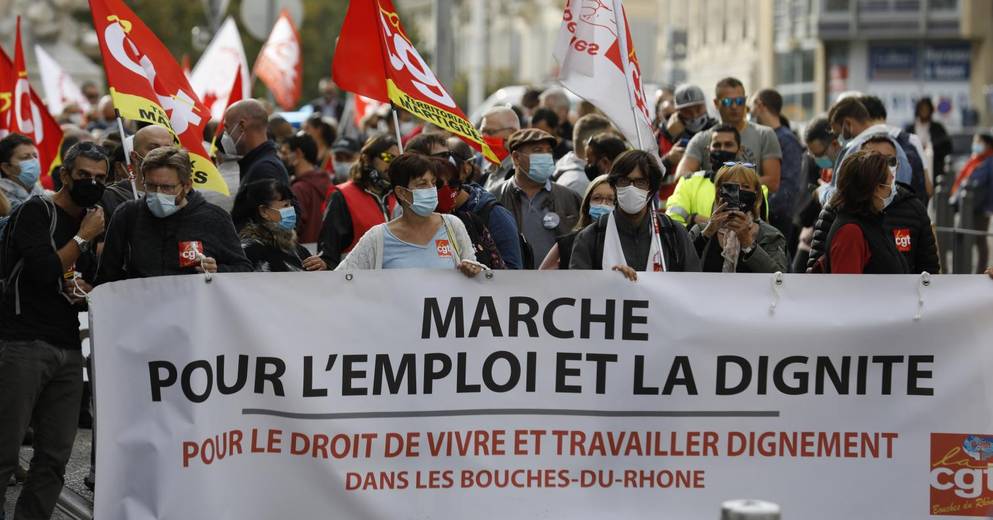 Vidéo Marseille : plusieurs centaines de personnes réunies pour la manifestation de la CGT